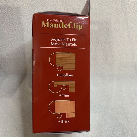 Mantle Clip The Original (2 In Box) Silver Black Gold Sturdy Stockings Holder - Picture 6 of 8